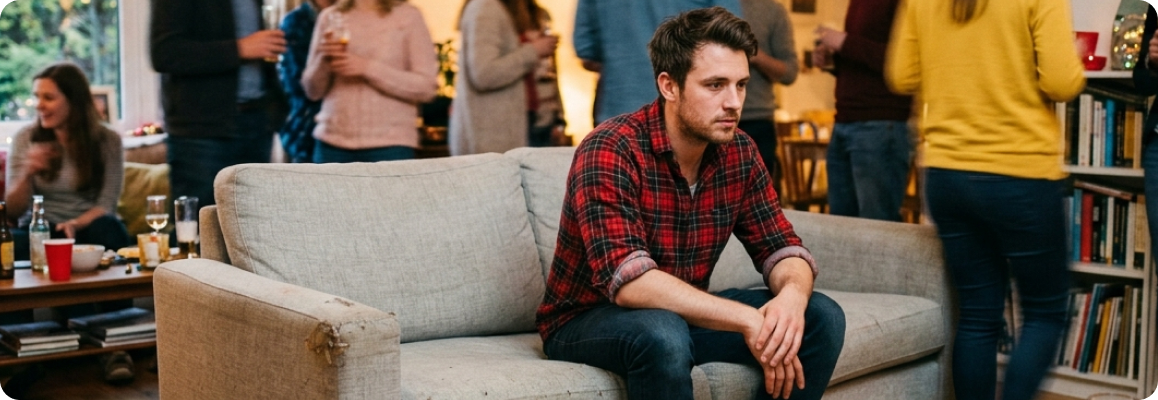 Человек в состоянии апатии и усталости